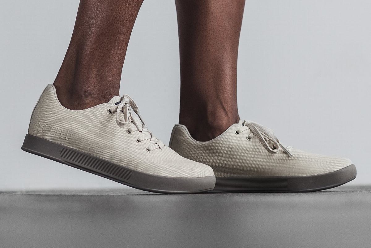 Nobull Canvas Women's Trainers Beige | Australia (ZK1032)